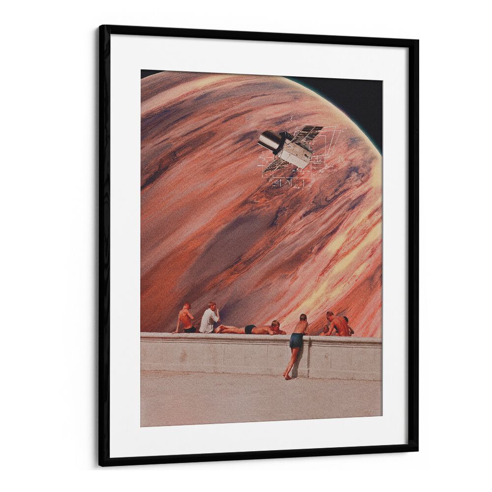 Surreal art print ASTRONOMIA by Space Rocket Art features a cosmic scene, blending imagination and reality beautifully.