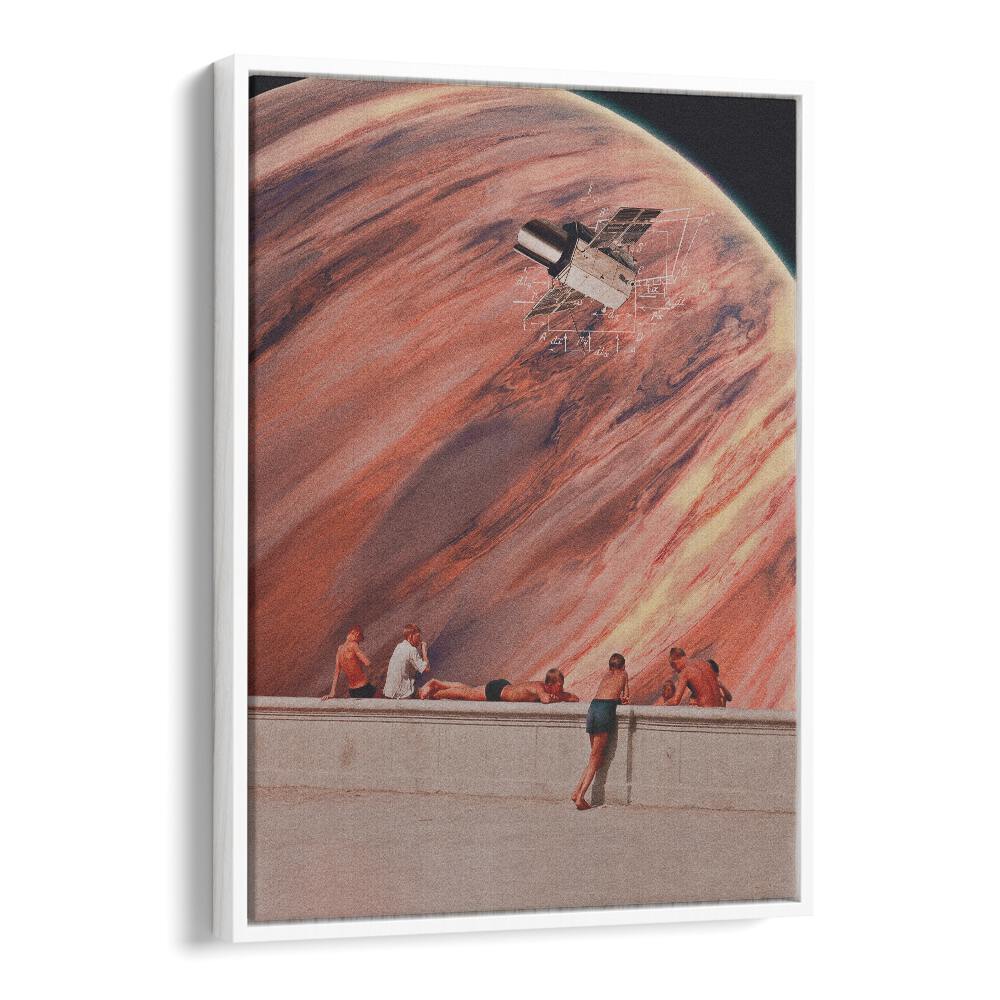 Surreal art print "ASTRONOMIA" by Space Rocket Art, blending imagination with cosmic elements and vibrant colors.
