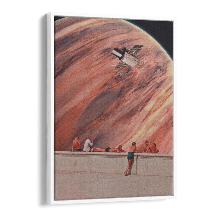 Surreal art print "ASTRONOMIA" by Space Rocket Art, blending imagination with cosmic elements and vibrant colors.