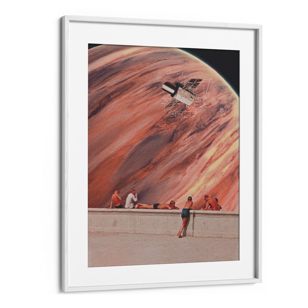 Surreal art print "ASTRONOMIA" features a stunning cosmic scene, perfect for any art lover's collection.