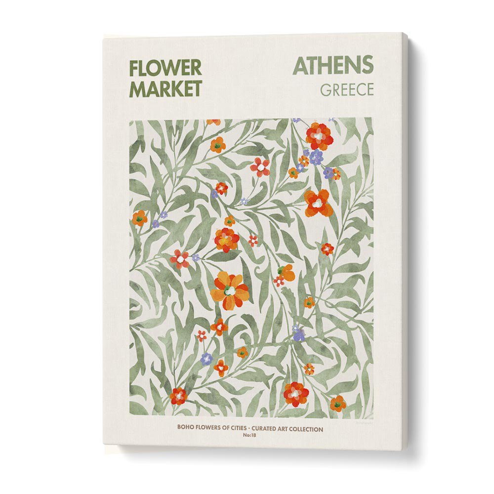 Athens - Flowermarket, floral flower paintings on premium canvas, bringing vibrant beauty to your space.