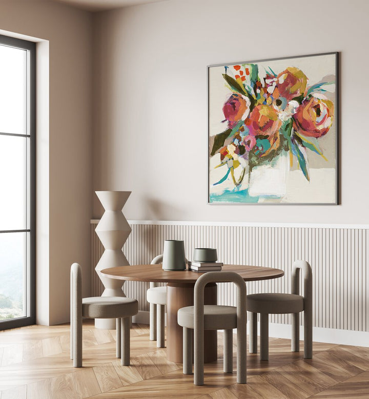 Enhance your decor with AUTUMN BOUQUET, FLORAL FLOWER PAINTINGS, featuring vibrant flowers and abstract designs.