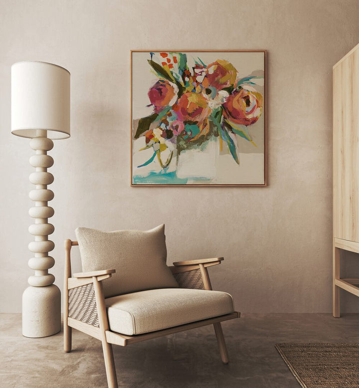 Vibrant AUTUMN BOUQUET, FLORAL FLOWER PAINTINGS enhance modern interiors with stunning floral art and colors.