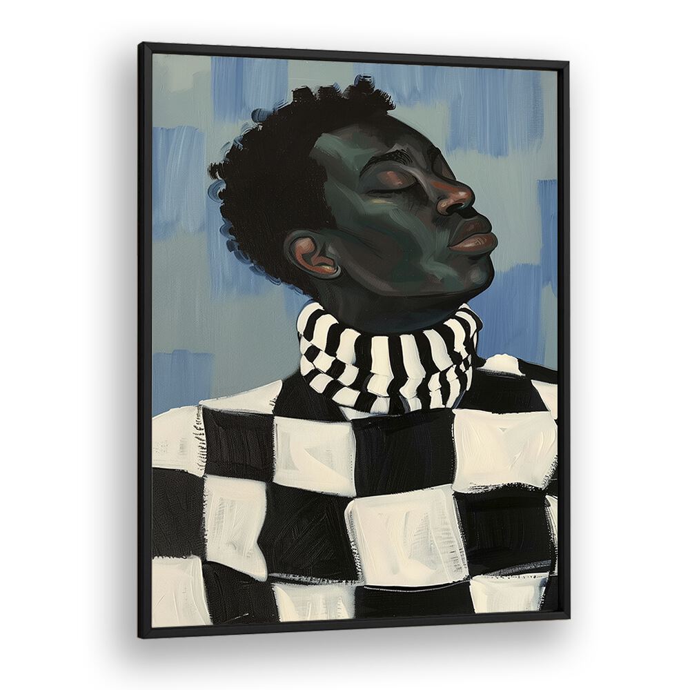 Bold ABSTRACT FEMINIST, PORTRAITS artwork features a powerful figure, celebrating feminine strength and beauty.