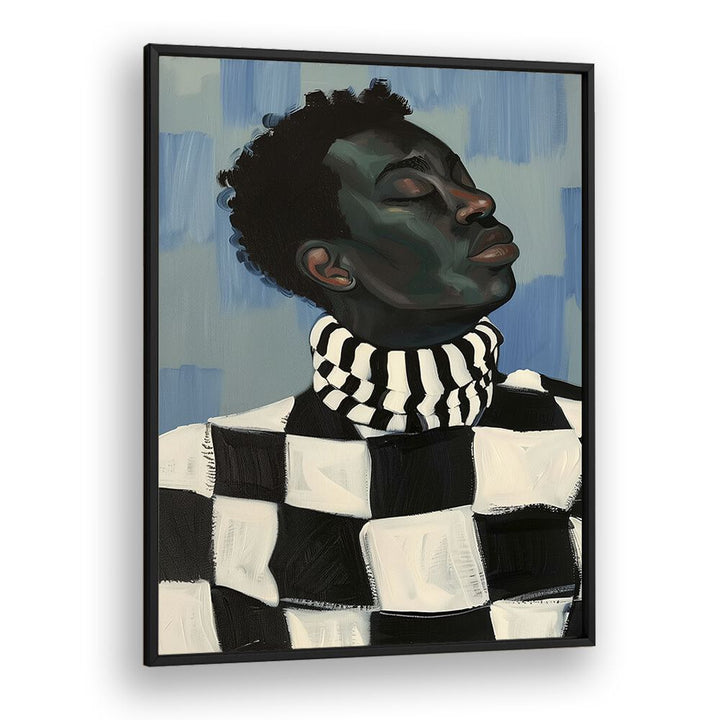 Bold ABSTRACT FEMINIST, PORTRAITS artwork features a powerful figure, celebrating feminine strength and beauty.