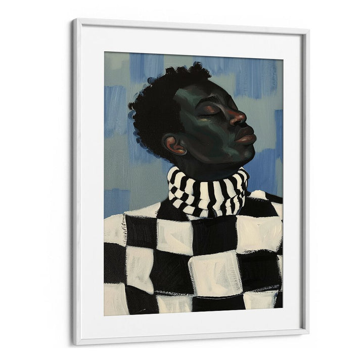 Stylish ABSTRACT FEMINIST, PORTRAITS in a white frame, showcasing empowerment and beauty through art.