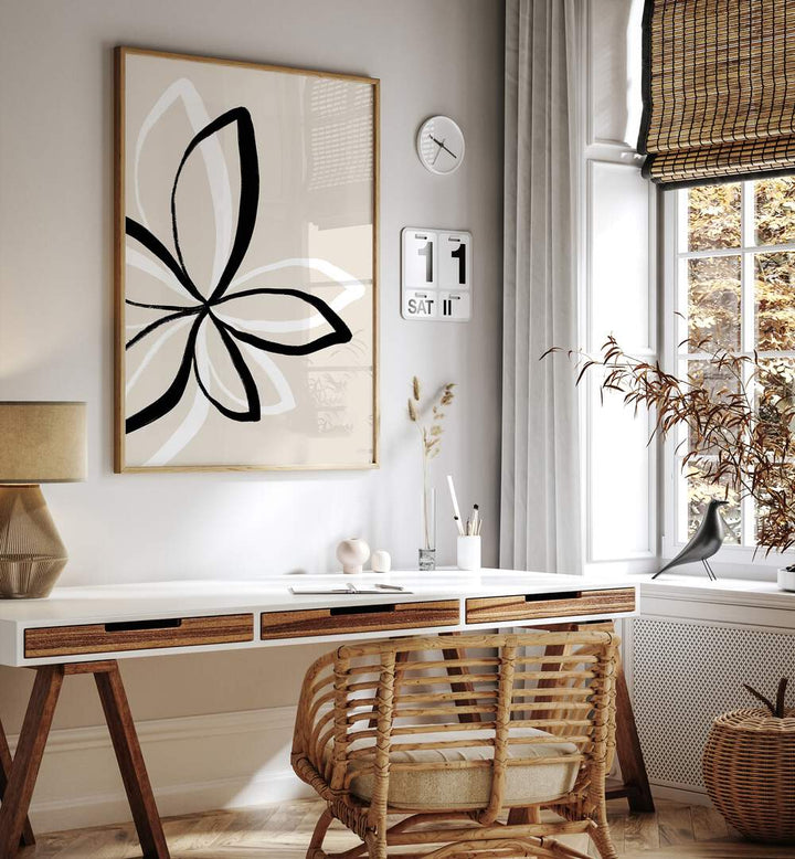 Elegant ABSTRACT FLOWERS, FLORAL FLOWER PAINTINGS by Uplus Me Studio brighten modern spaces with artistic flair.