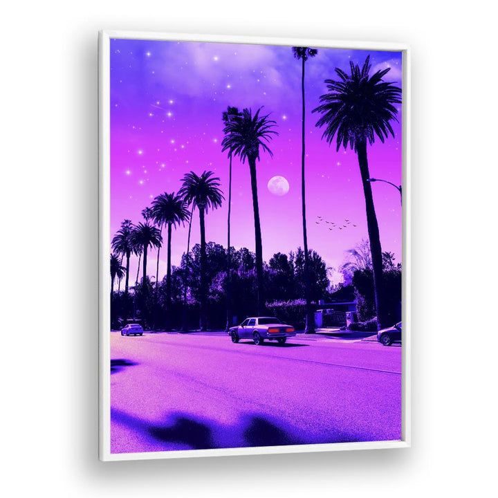 Transform your space with AESTHETIC CALI DRIVE, SURREAL ART PRINTS by Ritvik Takkar featuring a dreamy landscape.