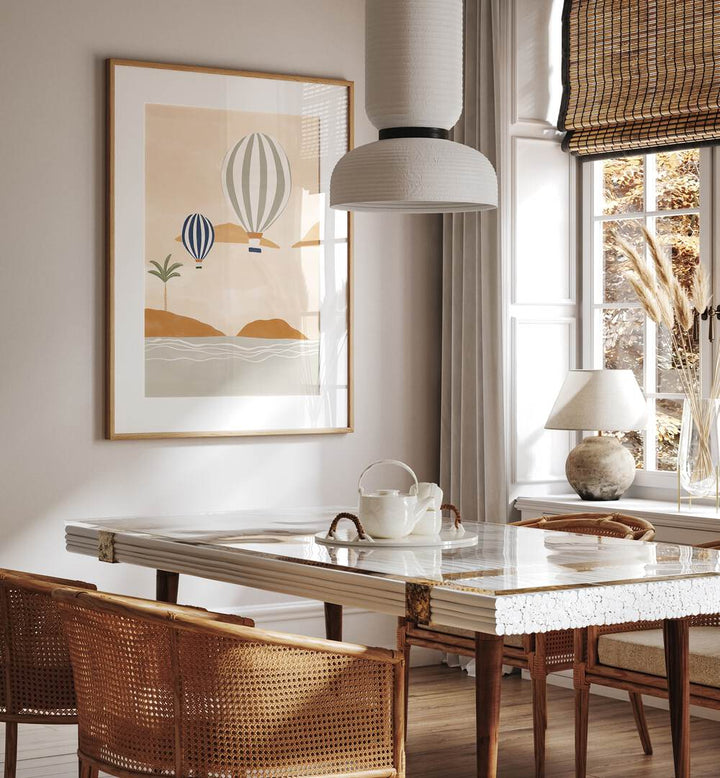 Enchanting AIRBALLOONS IN DESSERT, BEACH PAINTINGS by Ivy Green adds a whimsical touch to your space.