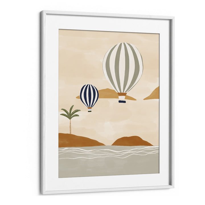 Whimsical AIRBALLOONS IN DESSERT, BEACH PAINTINGS by Ivy Green add elegance to any space with modern artistry.