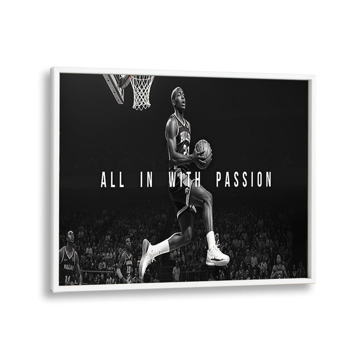 "ALL IN WITH PASSION, QUOTES & TYPOGRAPHY POSTERS enhance your space with inspiring design and motivation."