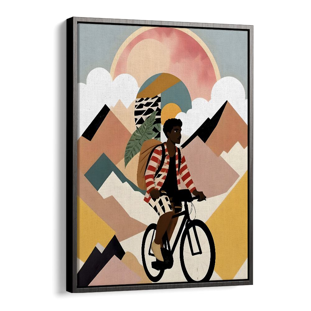 Vibrant "Always a Traveler, Portraits" art print by Uma Gokhale, showcasing exploration and adventure through illustration.