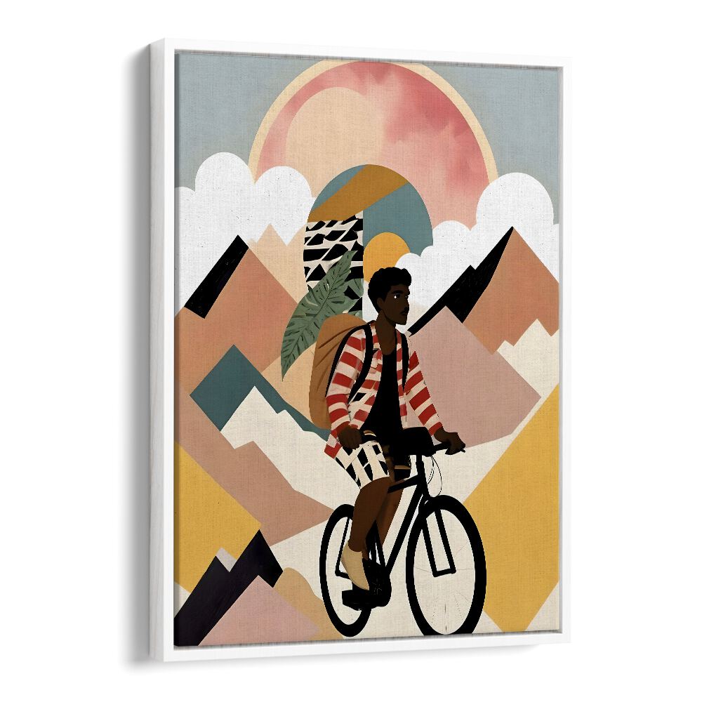 Explore the vibrant "ALWAYS A TRAVELER, PORTRAITS" art print by Uma Gokhale, inspiring your adventurous spirit.