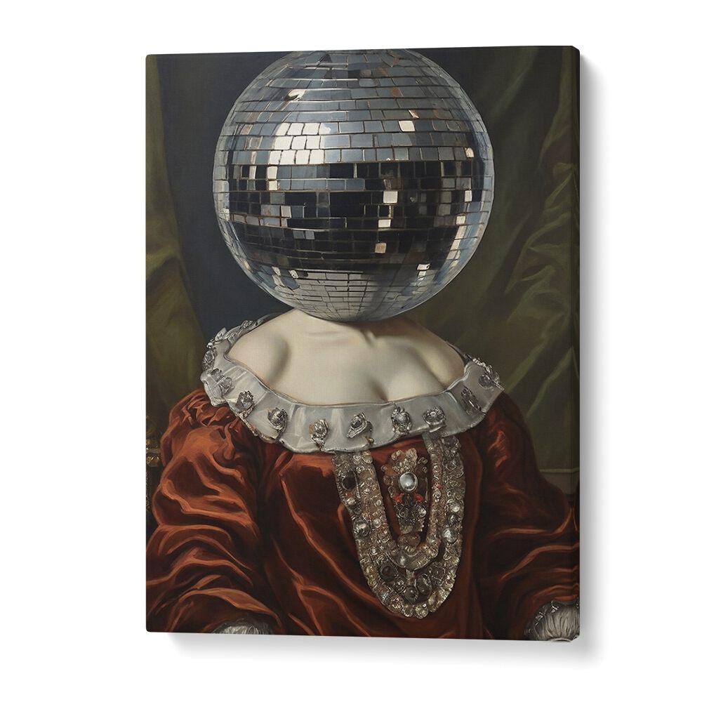Transform your space with the Antique Disco Ball, an unique altered art print by The Art Concept.