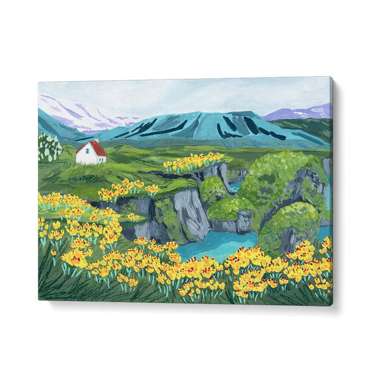Transform your space with ARNARSTAPI, LANDSCAPE PAINTINGS by Sarah Gesek, featuring vibrant nature and scenic views.