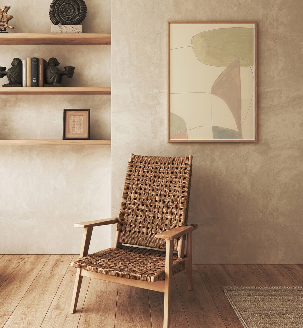 Transform your space with AROUND, ABSTRACT PAINTINGS by Dan Hobday, featuring vibrant shapes and colors.