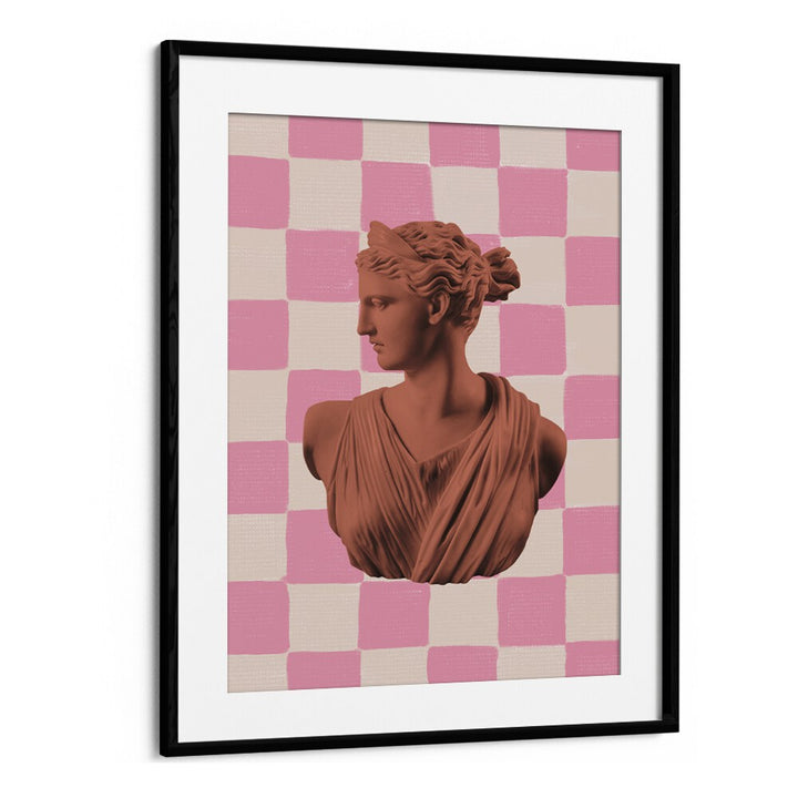 Stunning ARTEMIS CHECKS, ALTERED ART PRINTS by Grace Digital Art Co., framed in black, perfect for any stylish space.