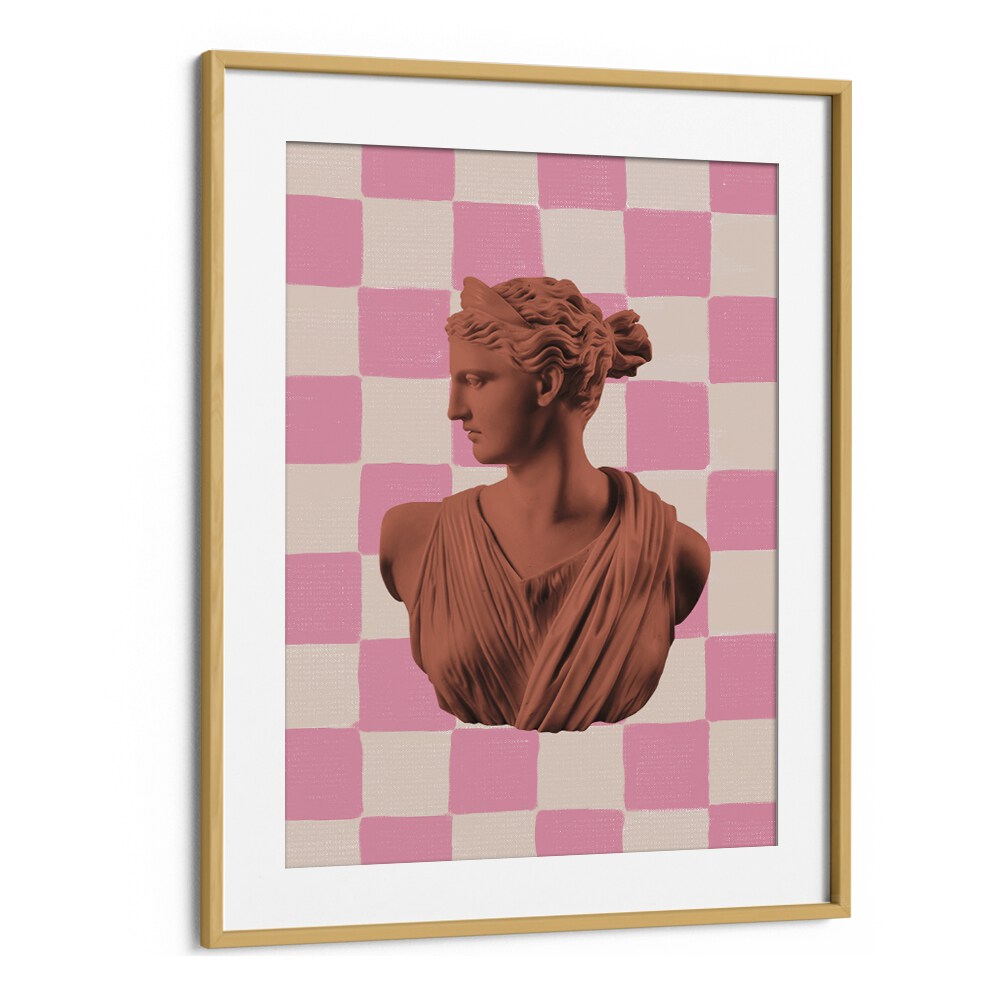 Elevate your decor with ARTEMIS CHECKS, ALTERED ART PRINTS beautifully framed by Grace Digital Art Co.