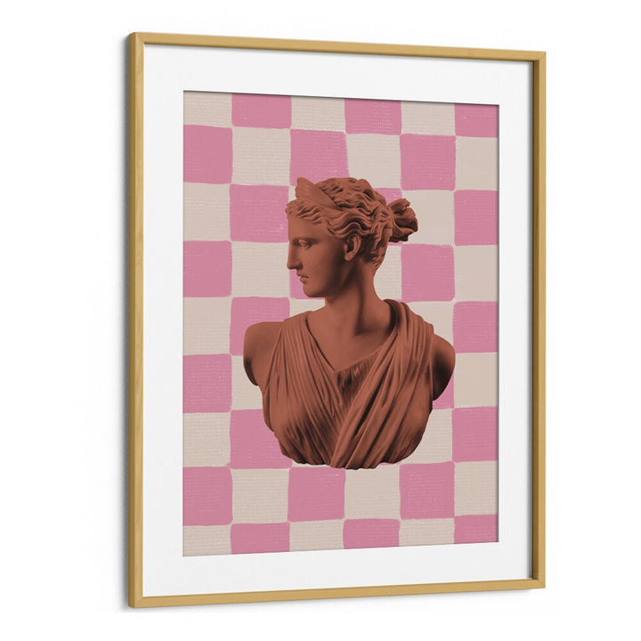 Elevate your decor with ARTEMIS CHECKS, ALTERED ART PRINTS beautifully framed by Grace Digital Art Co.