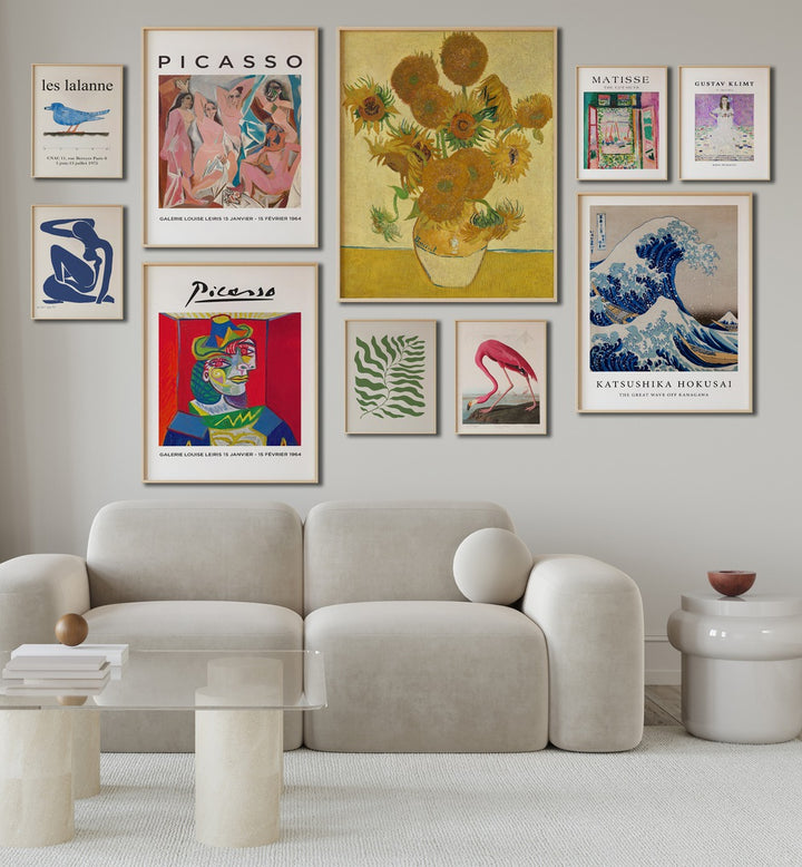 Stylish ARTISTS X MIX GALLERY WALL II featuring famous artworks, perfect for enhancing your GALLERY WALLS at home.