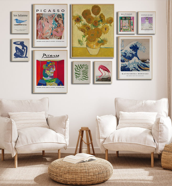 Stylish ARTISTS X MIX GALLERY WALL II showcases framed art prints, enhancing any space with GALLERY WALLS elegance.
