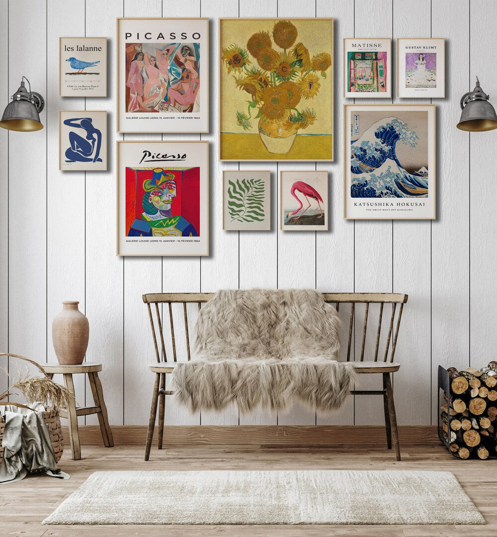 Stylish ARTISTS X MIX GALLERY WALL II showcases framed artworks for vibrant GALLERY WALLS & SETS in your home decor.