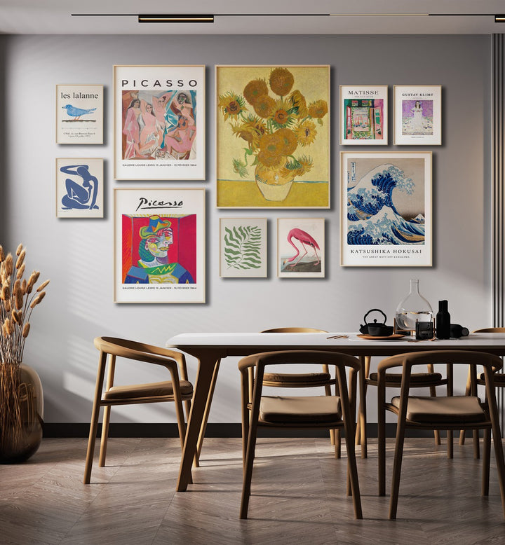 Stylish ARTISTS X MIX GALLERY WALL II features framed prints perfect for modern gallery walls in any space.
