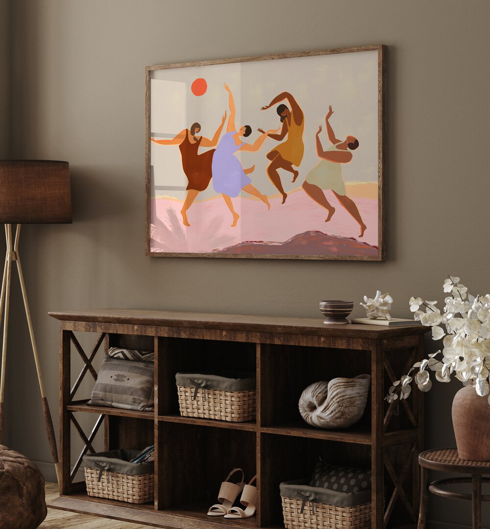 Vibrant Arty Guava Gallery Wall art prints energize your living room with creative, guava-inspired designs.