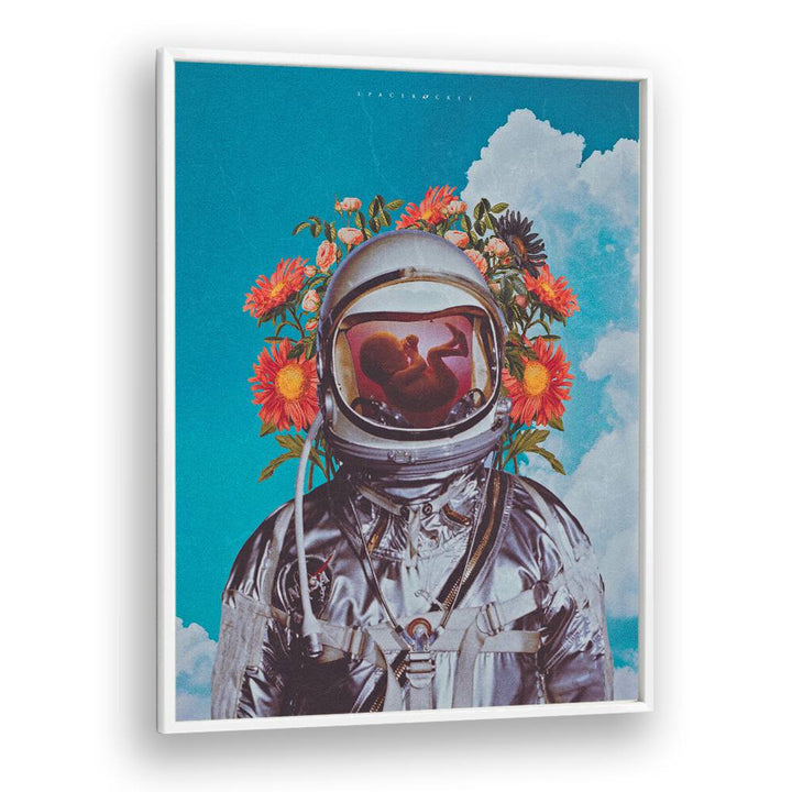 Whimsical ASTRONAUT BABY, SURREAL ART PRINTS by Space Rocket, perfect for adding a touch of magic to your space.