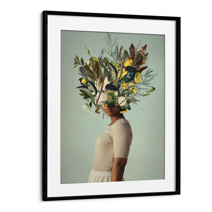 Surreal art prints featuring nature-inspired elements, "AT LEAST THE LIGHT WILL NEVER GO OUT," by Frank Moth.