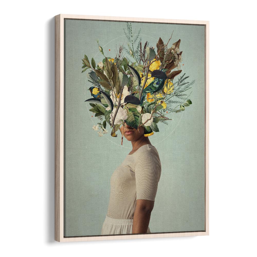 Surreal art print "AT LEAST THE LIGHT WILL NEVER GO OUT" by Frank Moth, featuring vibrant nature elements.