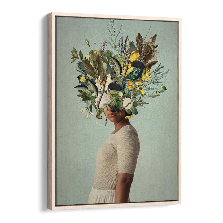 Surreal art print "AT LEAST THE LIGHT WILL NEVER GO OUT" by Frank Moth, featuring vibrant nature elements.