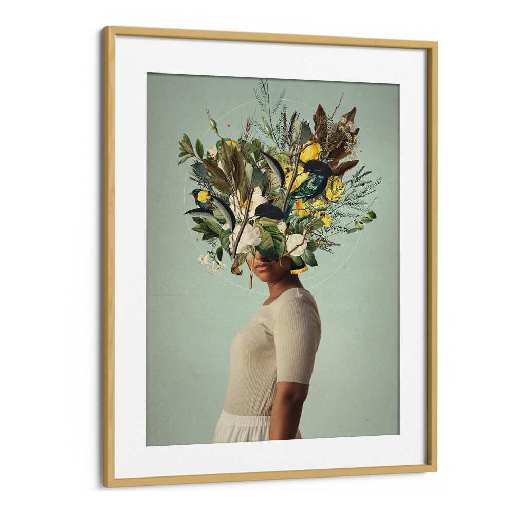 Surreal art print "AT LEAST THE LIGHT WILL NEVER GO OUT" showcases vibrant flora, enhancing any space effortlessly.