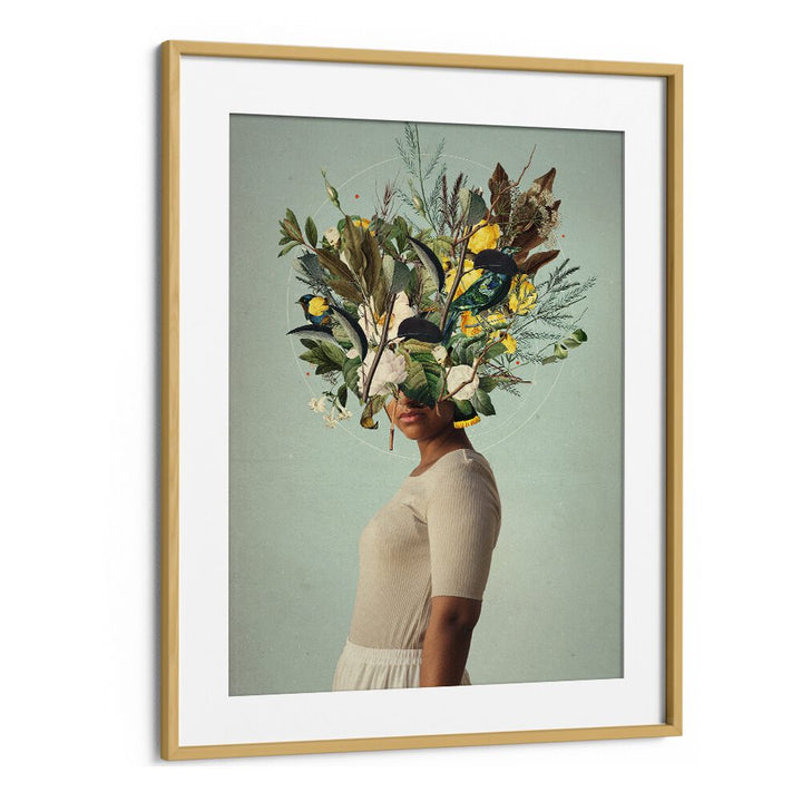Surreal art print "AT LEAST THE LIGHT WILL NEVER GO OUT" showcases vibrant flora, enhancing any space effortlessly.