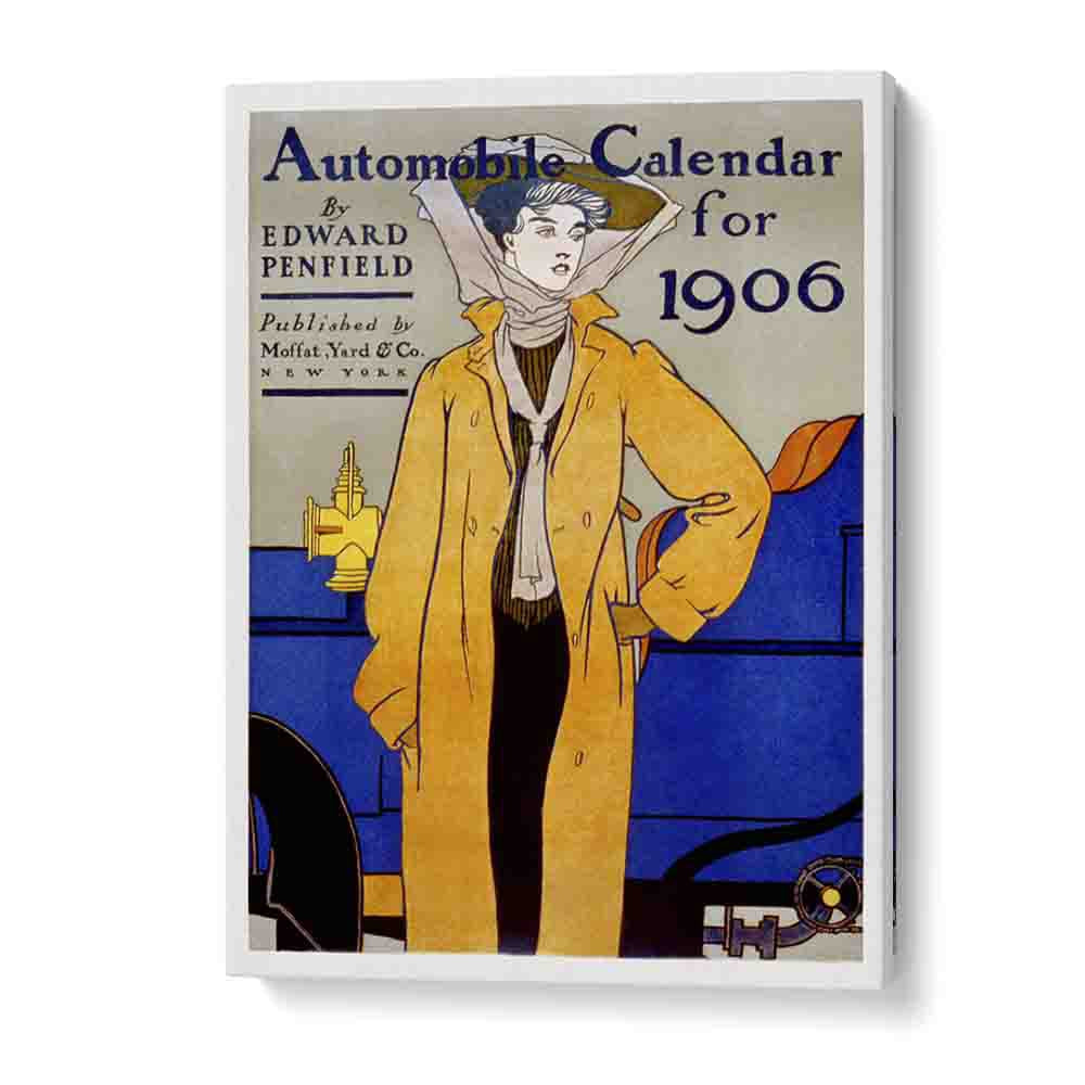 Automobile Calendar For 1906 Ca. 1905 Vintage Paintings in Gallery Wrap