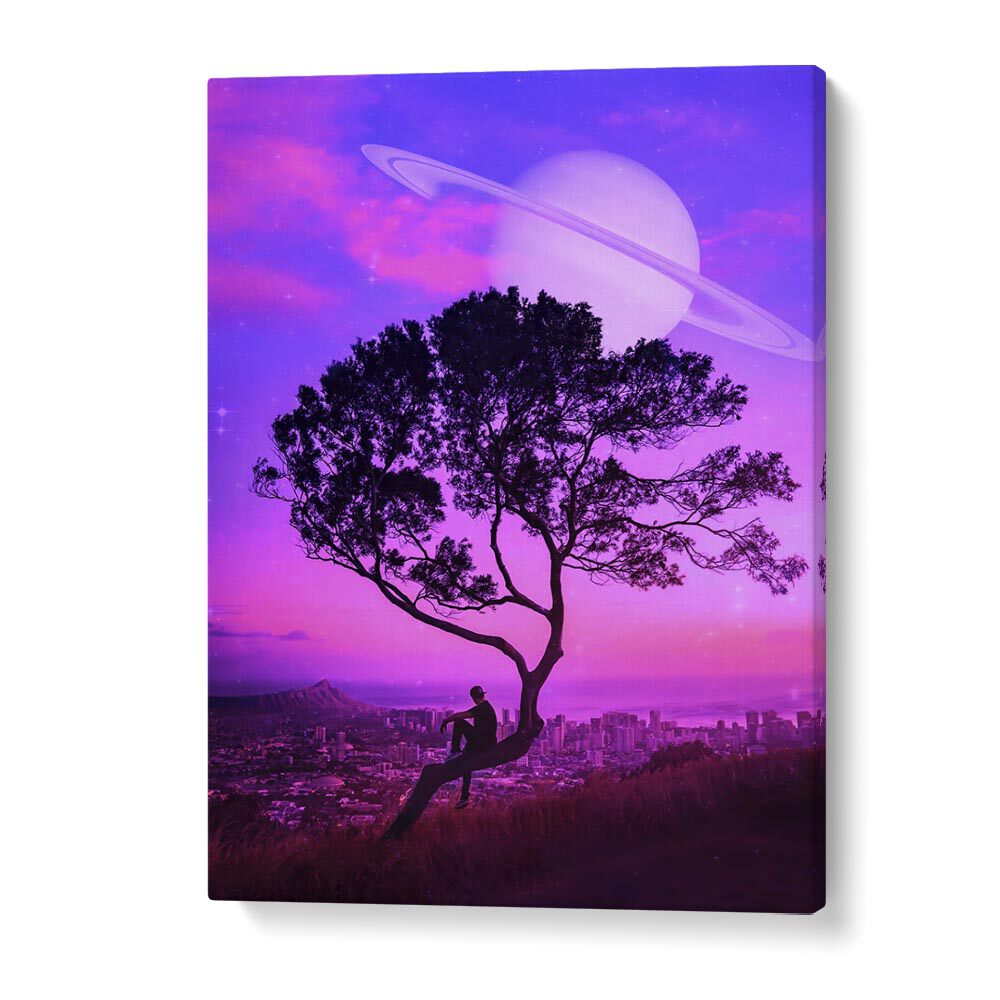 Transform your space with AWAY FROM HOME, SURREAL ART PRINTS featuring a dreamy landscape by Ritvik Takkar.