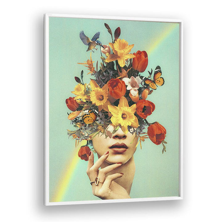Stunning BABY IN BLOOM - RAINBOW SURREAL PAINTING, SURREAL ART by Vertigo Artography, perfect for elevating your space.