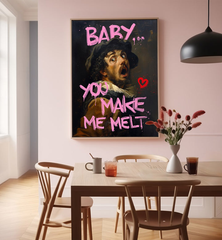 "Transform your space with BABY YOU MAKE ME MELT, ALTERED ART PRINTS by Dikhotomy, radiating warmth and creativity."