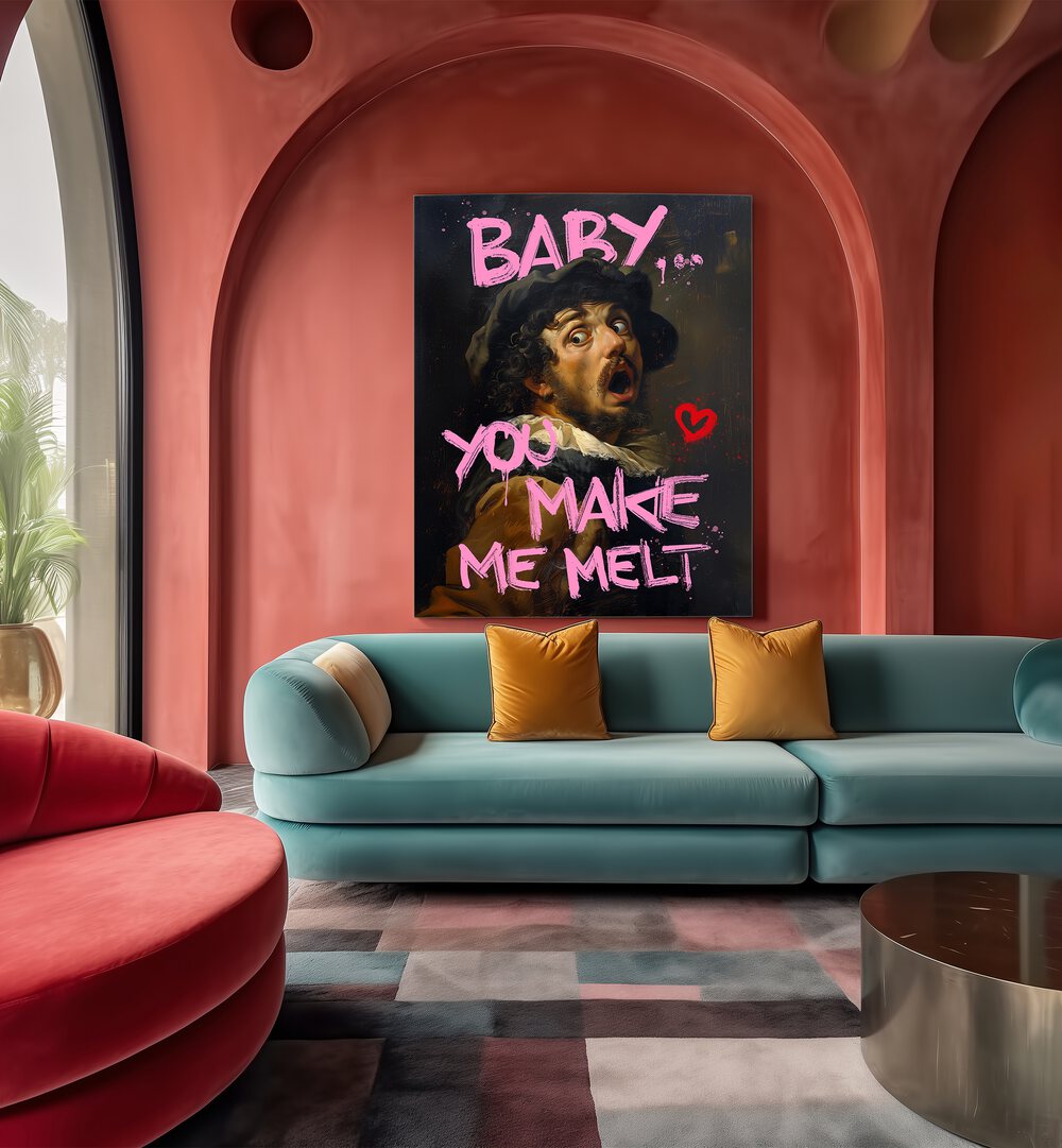 "Transform your space with 'BABY YOU MAKE ME MELT, ALTERED ART PRINTS' by Dikhotomy, evoking warmth and love."