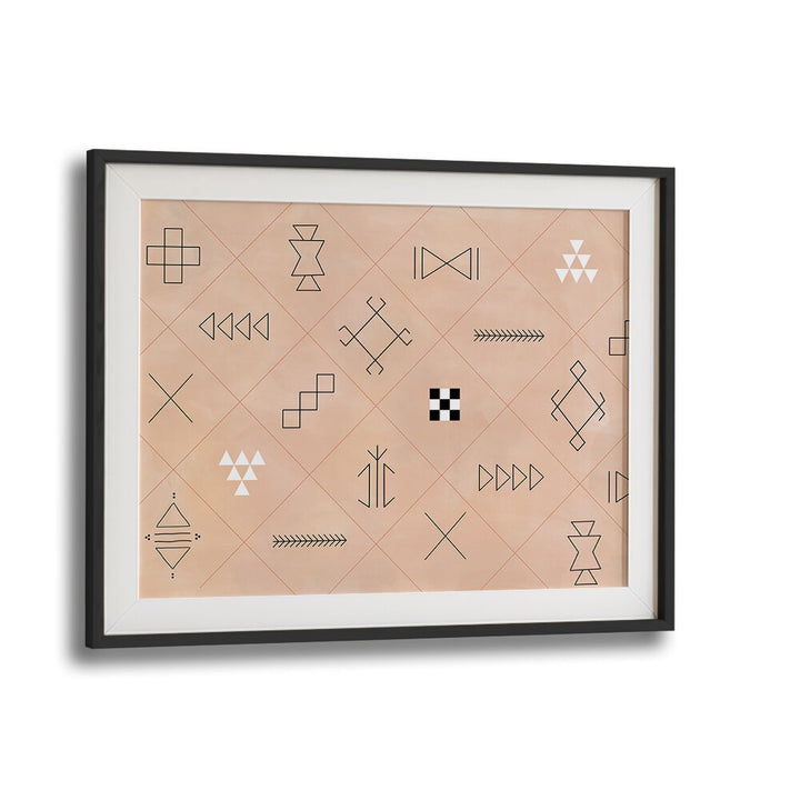 Stylish SYMBOLS, BOHO ART PAINTINGS featuring geometric designs, perfect for modern decor by Elena Ristova.