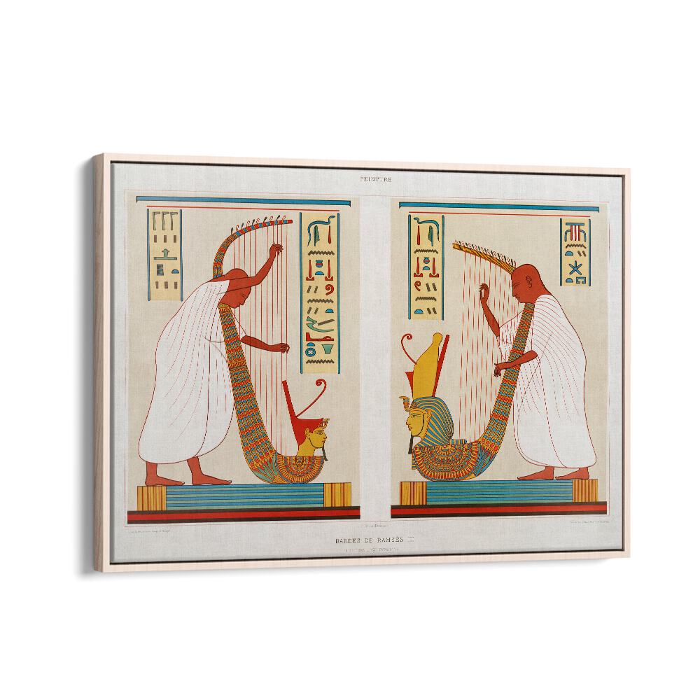 Explore BARDS OF RAMSES III FROM HISTOIRE DE L'ART ÉGYPTIEN (1878), a stunning Egyptian art painting capturing ancient elegance.