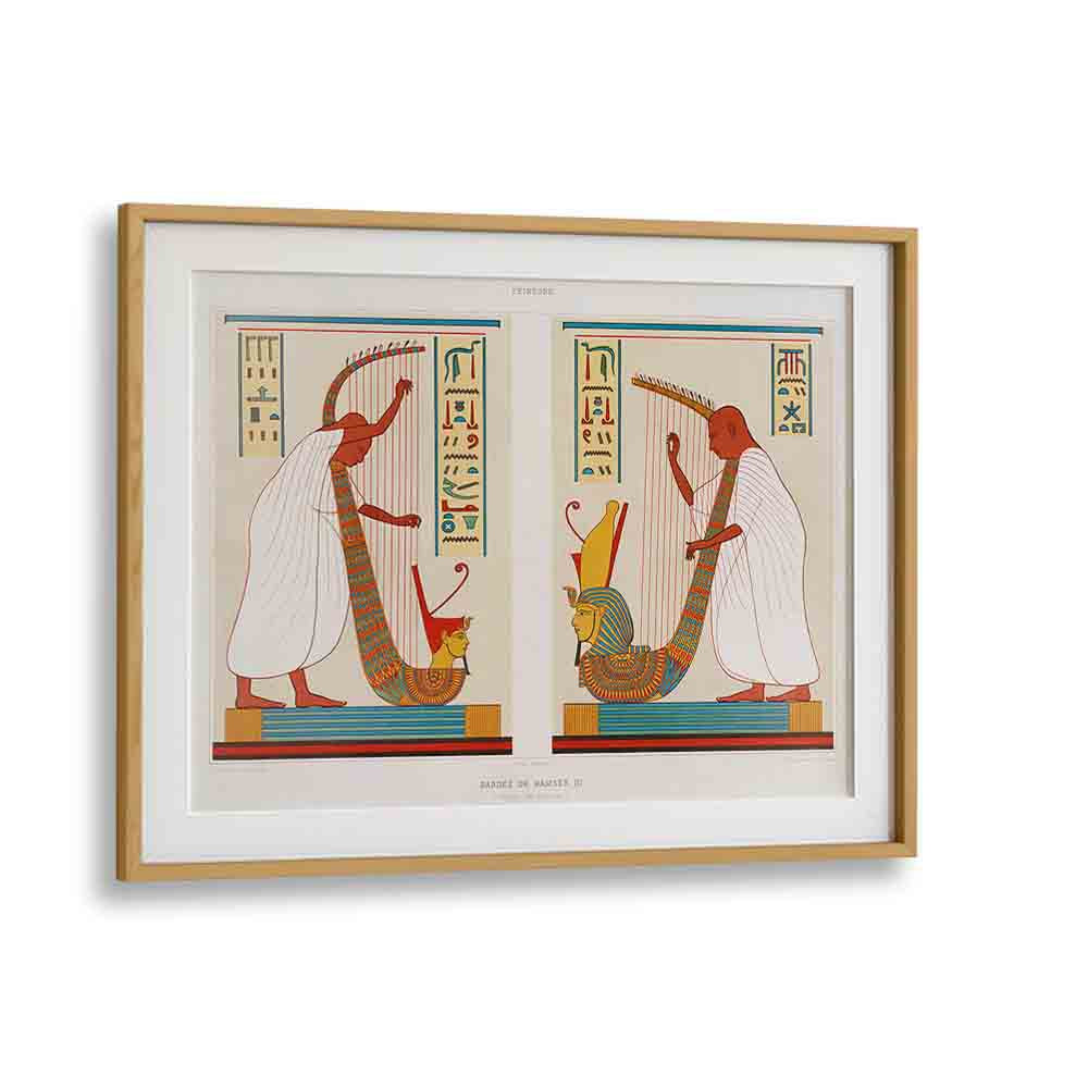 Discover the elegance of BARDS OF RAMSES III FROM HISTOIRE DE L'ART ÉGYPTIEN (1878), EGYPTIAN ART PAINTINGS.