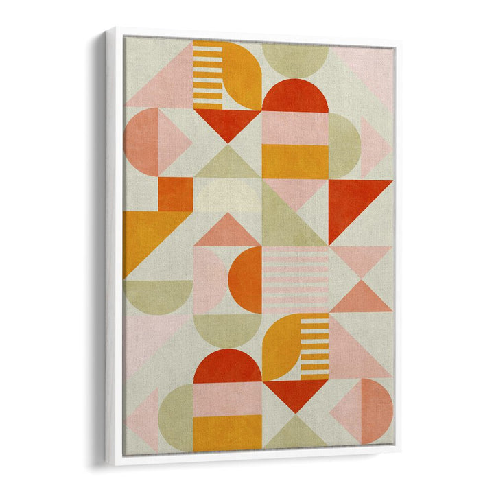 Bright and colorful BAUHAUS FUN PASTEL, ABSTRACT PAINTINGS by Ana Rut Bre, perfect for modern home decor.