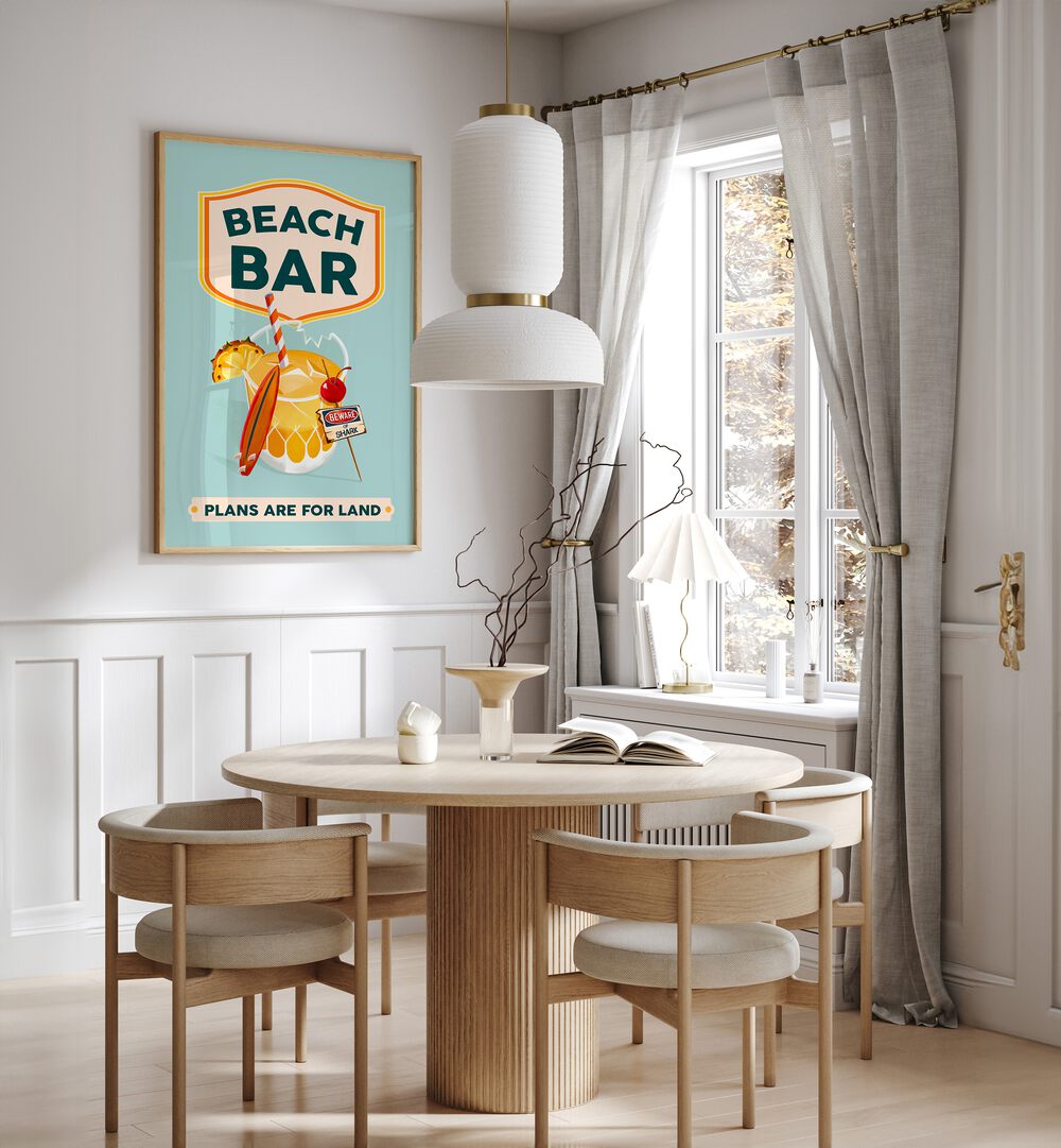 Transform your space with vibrant BEACH BAR COCKTAIL, BAR art, perfect for summer vibes in any home or café.