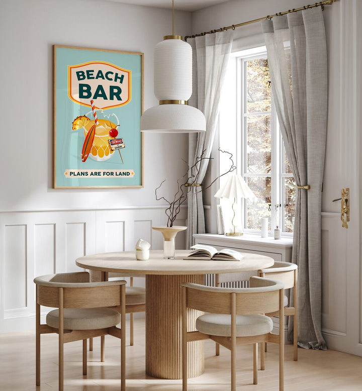 Transform your space with vibrant BEACH BAR COCKTAIL, BAR art, perfect for summer vibes in any home or café.