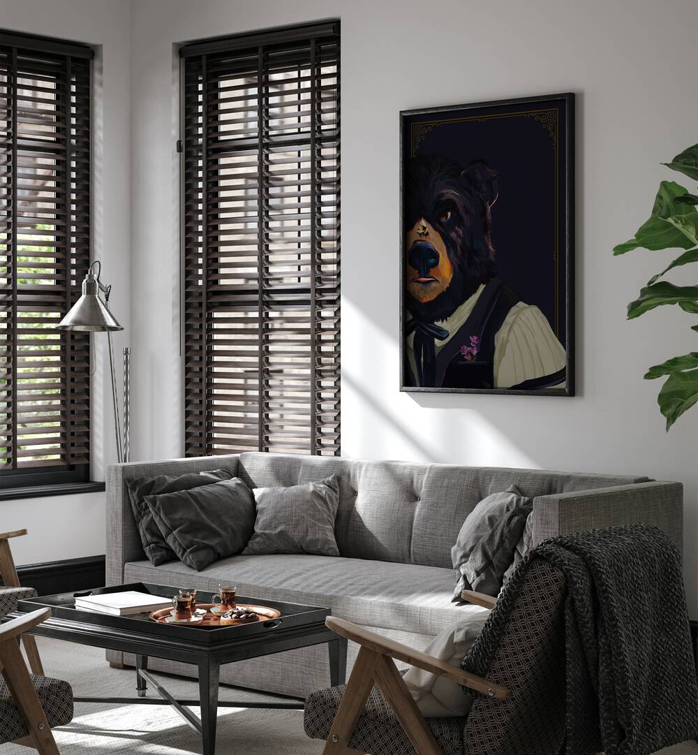Sophisticated BEAR, ANIMAL PAINTINGS elevate your home decor, perfect for nature lovers and stylish interiors.