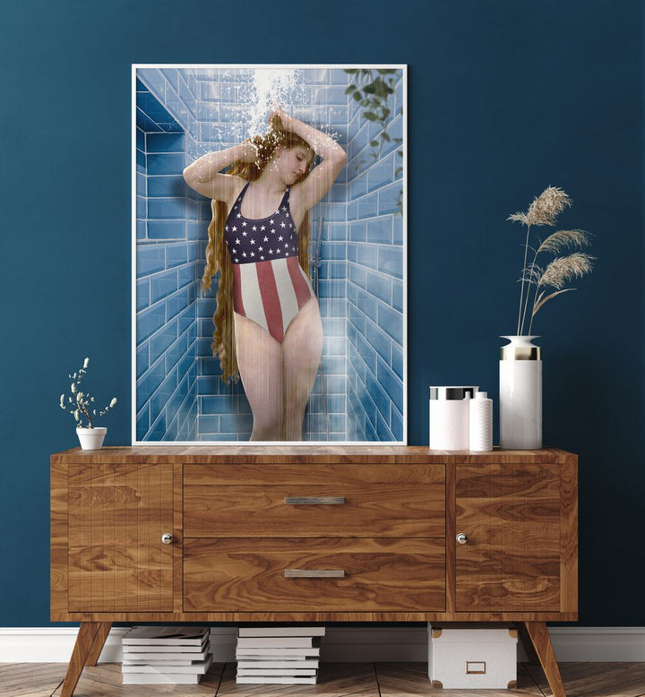 Transform your space with BEAUTY IN SHOWER, ALTERED ART PRINTS by Dikhotomy, bringing elegance to your bathroom decor.