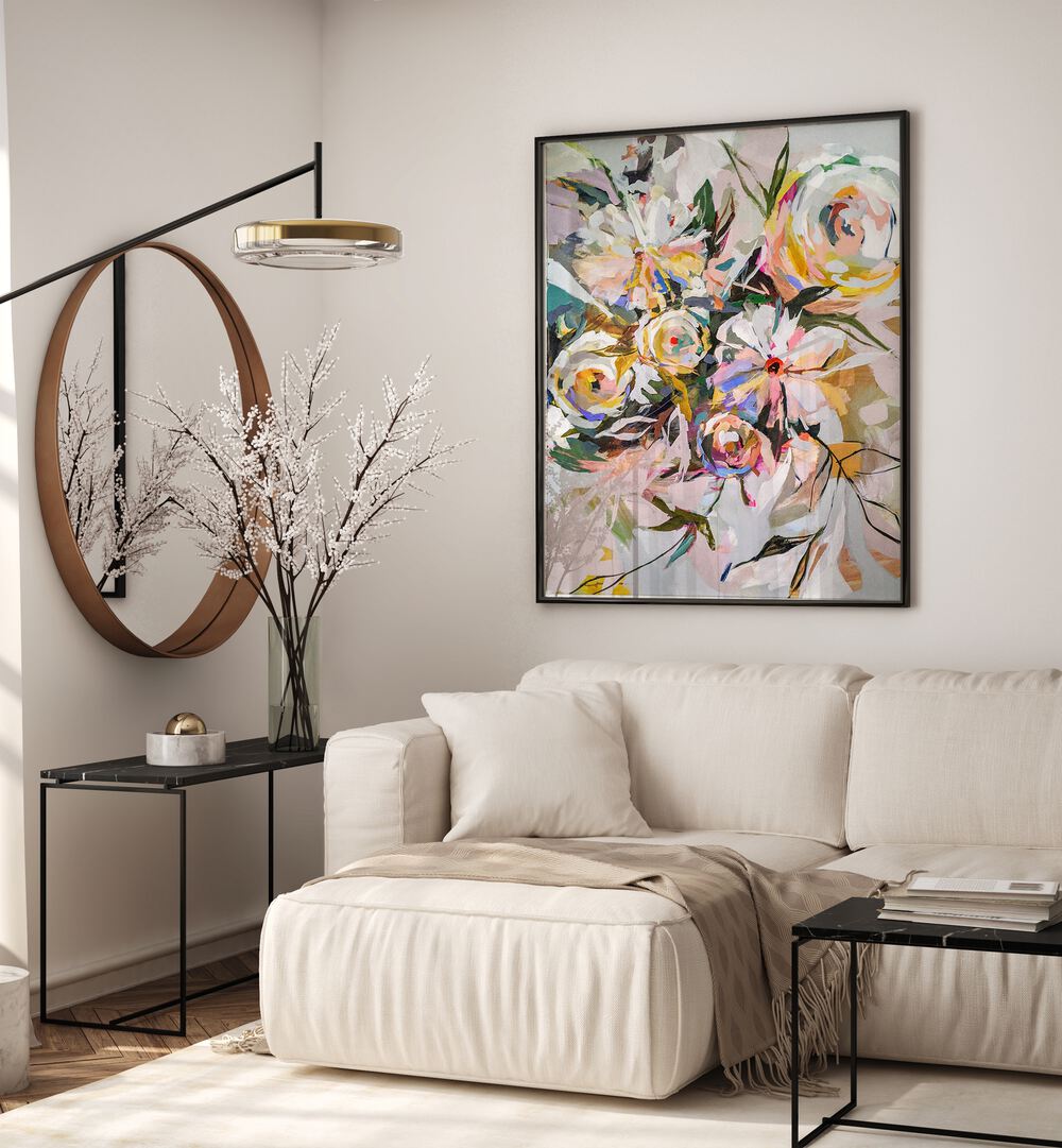 Stunning BEDROOM FLOWERS, FLORAL FLOWER PAINTINGS brighten your space with vibrant abstract designs and elegance.