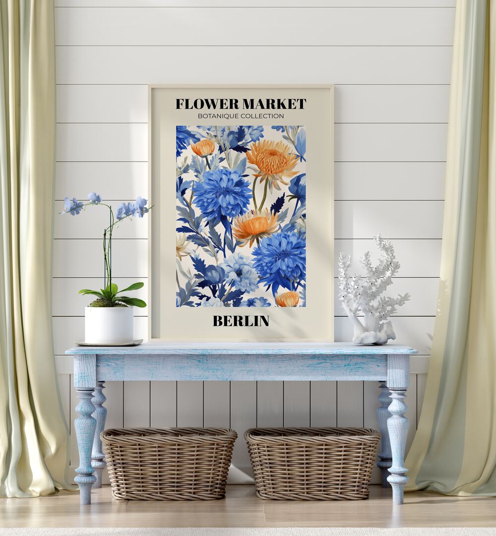 Vibrant BERLIN - FLOWER MARKETO, FLORAL FLOWER PAINTINGS enhancing home decor with botanical charm.