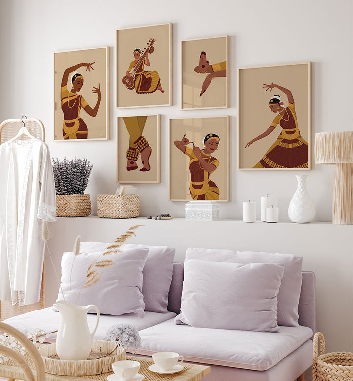 SOUL OF BHARATANATYAM SET GALLERY WALL , GALLERY WALLS & SETS